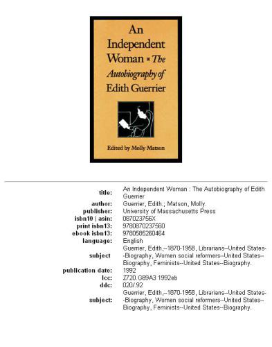 ﻿یک زن مستقل: زندگی نامه ادیت گریر