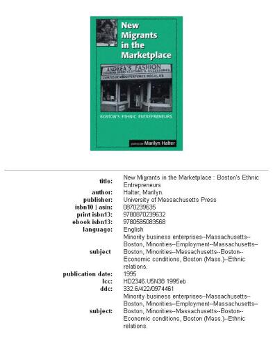 ﻿مهاجران جدید در بازار: کارآفرینان قومی بوستون