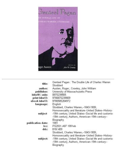 ﻿Genteel Pagan: The Double Life of Charles Warren Stoddard