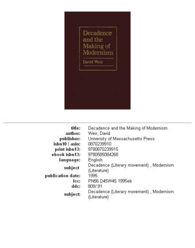 ﻿انحطاط و ساخت مدرنیسم