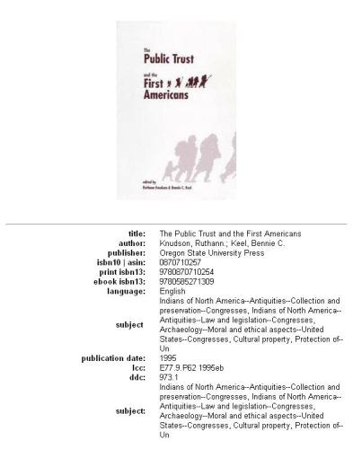 ﻿اعتماد عمومی و اولین آمریکایی ها