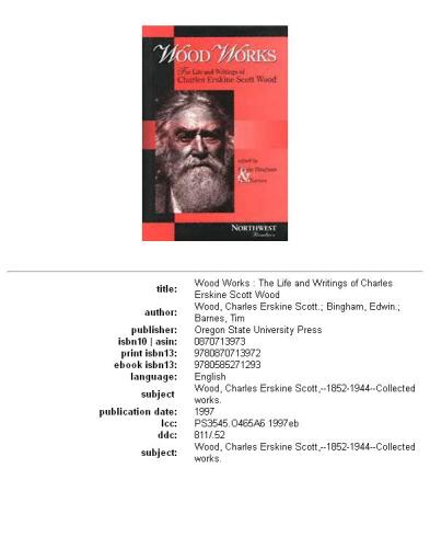 ﻿آثار چوب: زندگی و نوشته های چارلز ارسکین اسکات وود