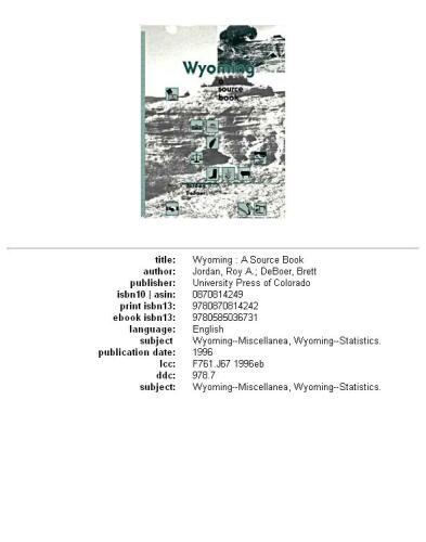 ﻿وایومینگ: یک کتاب منبع