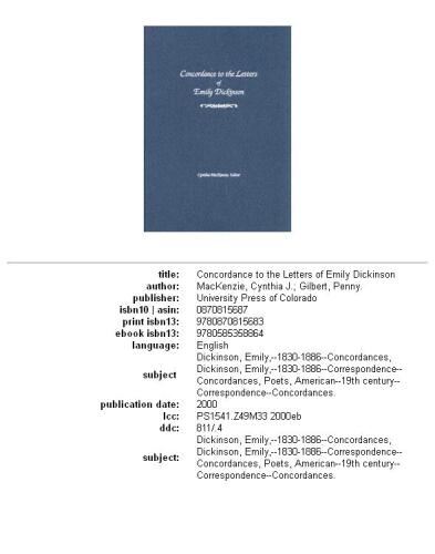 ﻿مطابقت با نامه های امیلی دیکنسون