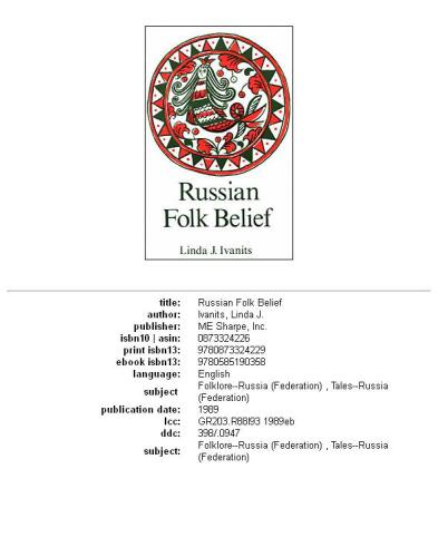 ﻿باور عامیانه روسیه