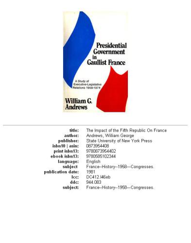 ﻿تأثیر جمهوری پنجم بر فرانسه