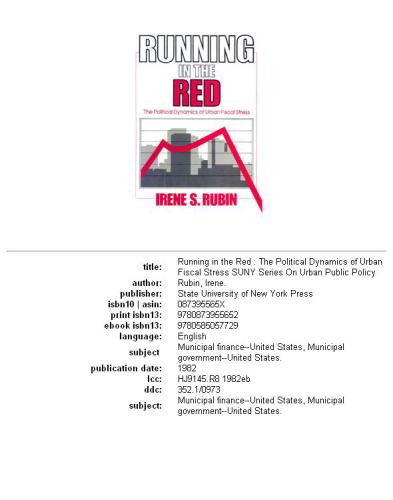 ﻿در حال اجرا در قرمز: پویایی سیاسی استرس مالی شهری