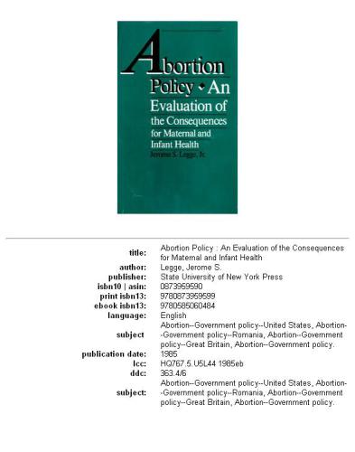 ﻿سیاست سقط جنین: ارزیابی عواقب آن برای سلامت مادر و نوزاد