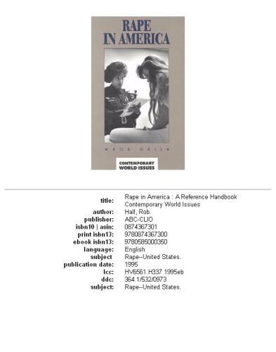 ﻿تجاوز جنسی در آمریکا: کتاب راهنمای مرجع