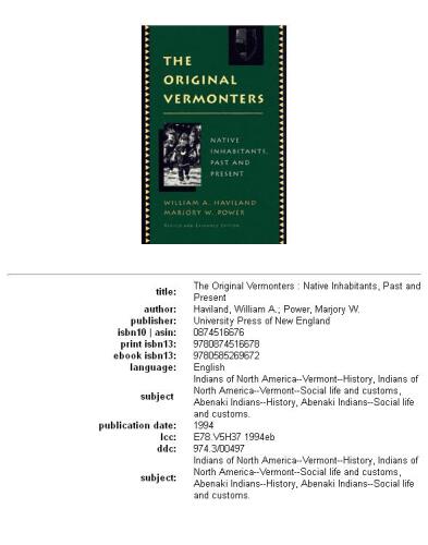 ﻿ورمونترهای اصلی: ساکنان بومی، گذشته و حال
