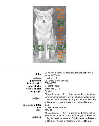 ﻿کایوت در پیچ و خم: ردیابی ادوارد ابی در دنیایی از کلمات