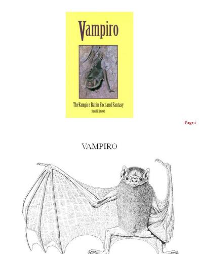 ﻿Vampiro: خفاش خون آشام در واقع و فانتزی