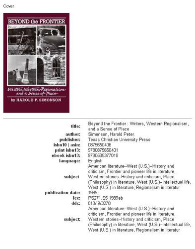 ﻿فراتر از مرز: نویسندگان، منطقه گرایی غربی، و حس مکان