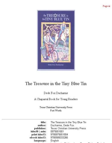 ﻿گنجینه در قلع کوچک آبی