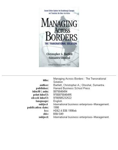 ﻿مدیریت فرامرزی: راه حل فراملی