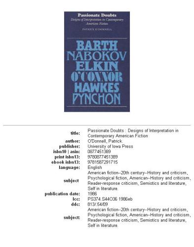 ﻿شک های پرشور: طرح های تفسیر در داستان های معاصر آمریکایی