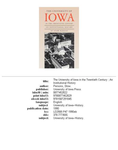 ﻿دانشگاه آیووا در قرن بیستم: یک تاریخ نهادی