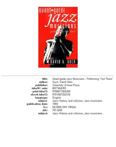 ﻿نوازندگان جاز آوانگارد: اجرای 