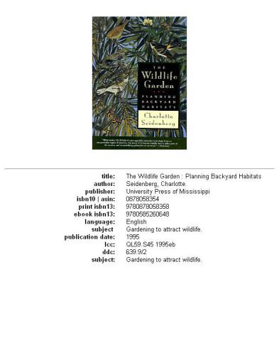 ﻿باغ حیات وحش: برنامه ریزی زیستگاه های حیاط خلوت