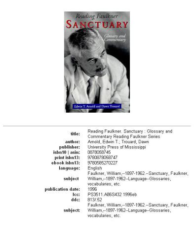 ﻿خواندن فاکنر: پناهگاه: واژه نامه و تفسیر