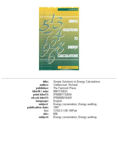 ﻿راه حل های ساده برای محاسبات انرژی