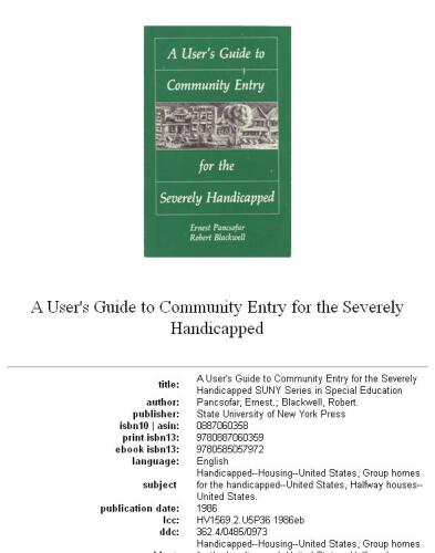 ﻿راهنمای کاربر برای ورود به جامعه برای افراد دارای معلولیت شدید