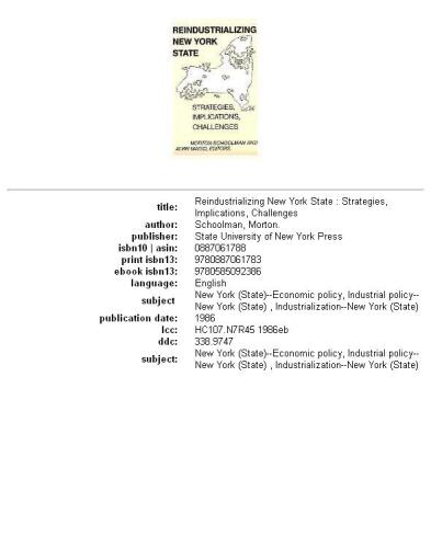 ﻿صنعتی‌سازی مجدد ایالت نیویورک: استراتژی‌ها، پیامدها، چالش‌ها