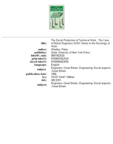 ﻿تولید اجتماعی کار فنی: مورد مهندسان بریتانیایی