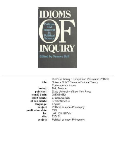 ﻿اصطلاحات تحقیق: نقد و تجدید در علوم سیاسی