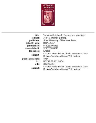 ﻿دوران کودکی ویکتوریایی: مضامین و تغییرات
