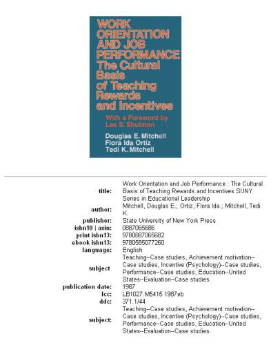 ﻿جهت گیری کاری و عملکرد شغلی: مبنای فرهنگی پاداش ها و مشوق های آموزشی