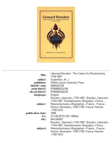 ﻿حرفه یک انقلابی، 1754-1807