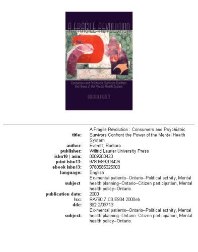 ﻿یک انقلاب شکننده: مصرف کنندگان و بازماندگان روانپزشکی با قدرت سیستم سلامت روان روبرو می شوند