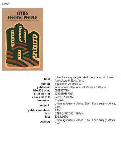 ﻿شهرهای تغذیه کننده مردم: بررسی کشاورزی شهری در شرق آفریقا