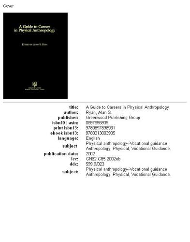 ﻿راهنمای مشاغل در انسان شناسی فیزیکی