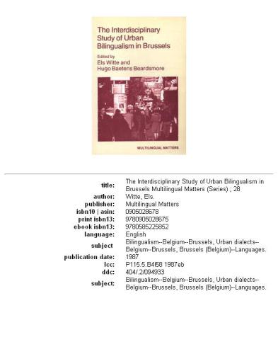 ﻿مطالعه میان رشته ای دوزبانگی شهری در بروکسل