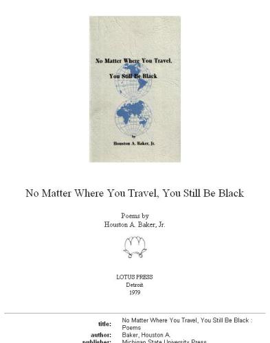 ﻿مهم نیست به کجا سفر می کنی، باز هم سیاه باشی: اشعار