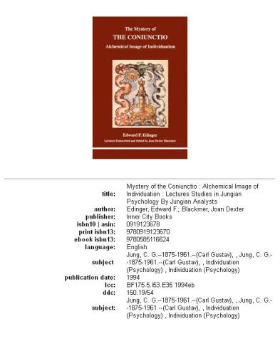 ﻿رمز و راز coniunctio: تصویر کیمیاگری از فردیت