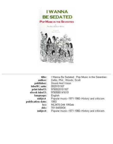 ﻿I Wanna Be Sedated: موسیقی پاپ در دهه هفتاد