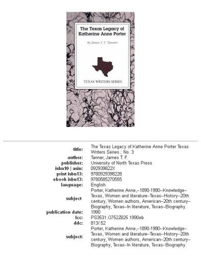 ﻿میراث تگزاس کاترین آن پورتر