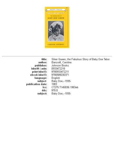 ﻿ملکه نقره ای، داستان افسانه ای بیبی دو تابور