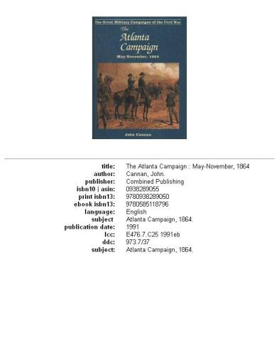 ﻿کمپین آتلانتا: می-نوامبر، 1864