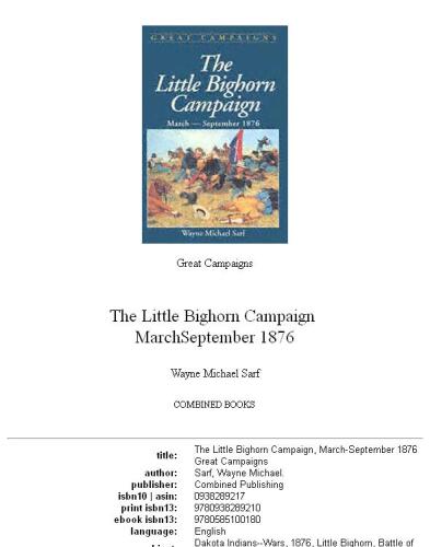 ﻿کمپین Bighorn کوچک، مارس-سپتامبر 1876