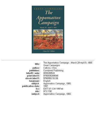 ﻿کمپین Appomattox: 29 مارس تا 9 آوریل 1865