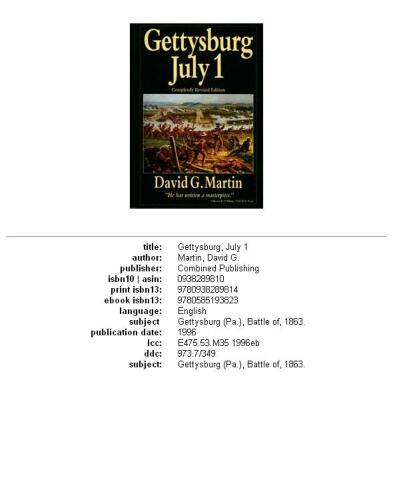 ﻿گتیسبورگ 1 ژوئیه