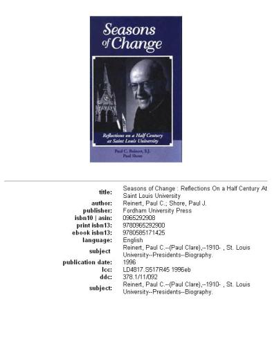 ﻿فصل های تغییر: بازتاب نیم قرن در دانشگاه سنت لوئیس