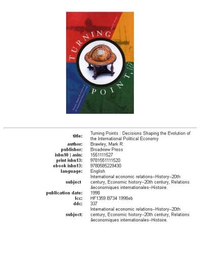 ﻿نقاط عطف: تصمیماتی که تکامل اقتصاد سیاسی بین المللی را شکل می دهد