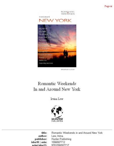 ﻿آخر هفته های عاشقانه در نیویورک و اطراف آن