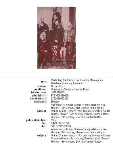 ﻿به کمال رساندن خانواده: ازدواج های ضد برده داری در آمریکای قرن نوزدهم