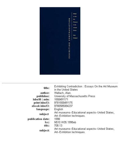 ﻿نمایش تناقض: مقالاتی در مورد موزه هنر در ایالات متحده